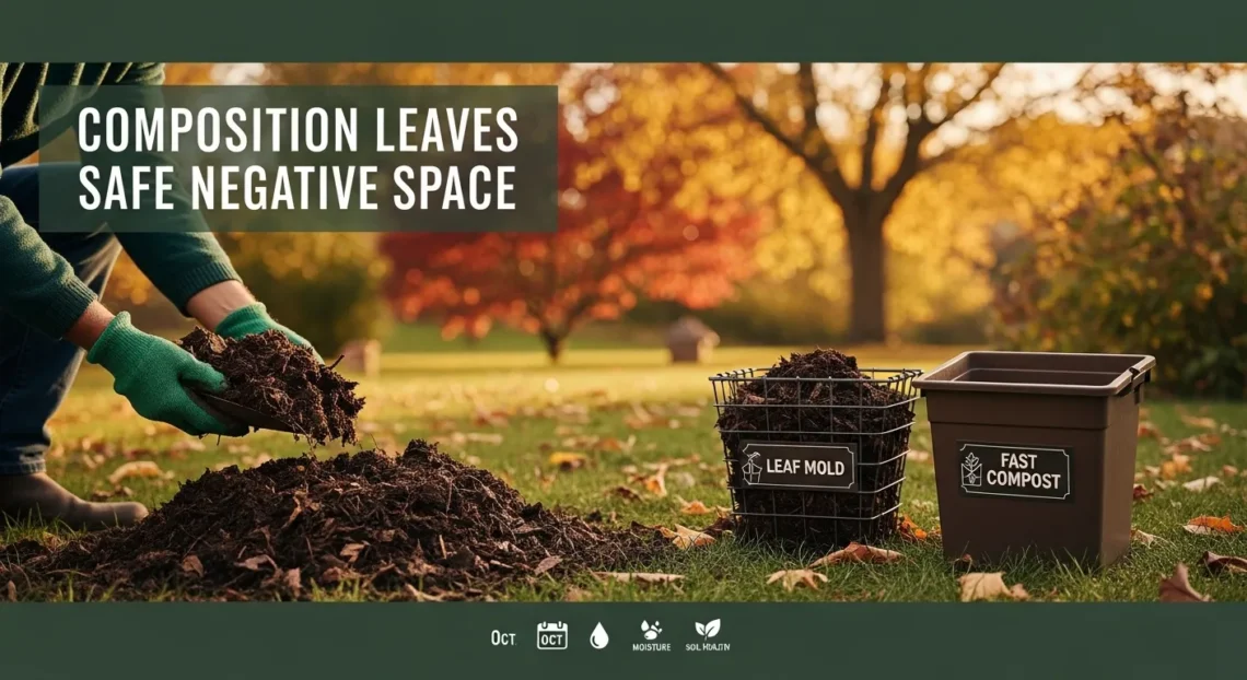🌿 Turn Fallen Leaves into Leaf Mold Compost or  Fast Compost — October Step-by-Step