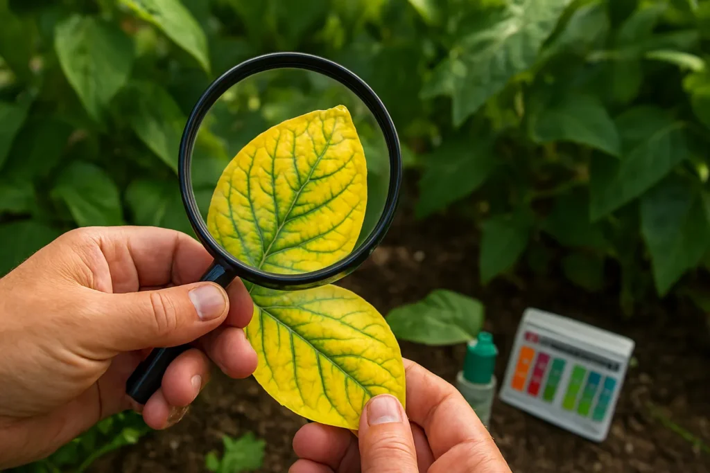 Iron Chlorosis Yellow Leaves — A Photo Diagnosis Guide (How to Tell Iron Deficiency from Disease)